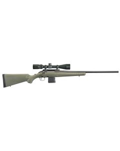 Ruger 26953 American Predator Full Size 6.5 Creedmoor 3+1 22" Matte Black Threaded Barrel, Matte Black Picatinny Rail Steel Receiver, Moss Green Fixed Synthetic Stock, Vortex Crossfire II 4-12x44mm