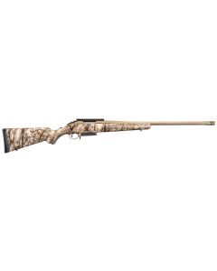 Ruger 26923 AmericanFull Size 7mm-08 Rem 3+1 22" Burnt Bronze Cerakote Threaded Barrel, Picatinny Rail Steel Receiver, GoWild Camo I-M Brush Fixed Synthetic Stock, Right Hand