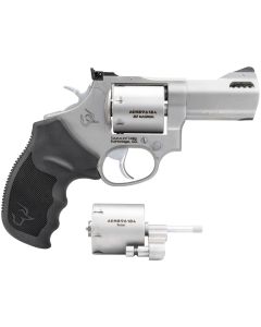 Taurus 2-692039 6929mm Luger, 38 Special +P or 357 Mag Caliber with 3" Ported Barrel, 7rd Capacity Cylinder, Overall Matte Finish Stainless Steel &amp; Black Ribber Grip Includes 2 Cylinders
