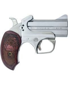 Bond Arms BAPA Patriot45 Colt (LC)/410 Gauge 2 Round 3" Stainless Steel Rosewood Grip