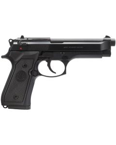 Beretta USA J92M9A0CA M9 *CA Compliant Full Size Frame 9mm Luger 10+1, 4.90" Steel Barrel, Black Bruniton Serrated Steel Slide &amp; Aluminum Frame w/Beavertail, Ambidextrous
