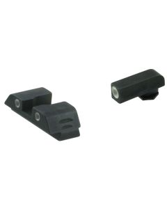 AmeriGlo GL5113 Classic Tritium Sight Set for GlockGreen Tritium White Outline Front Sight-Green Tritium White Outline Rear Sight