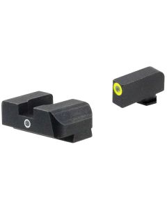 AmeriGlo GL5301 i-Dot SightSet for GlockGreen Tritium LumiGreen Outline Front Sight-Green Tritium Rear Sight