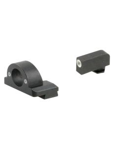 AmeriGlo GL5125 Ghost Ring Sight Set for GlockGreen Tritium White Outline Front Sight-Green Tritium Rear Sight