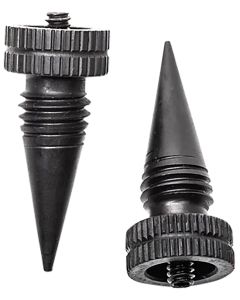 Accu-Tac LRS0200 LR-10 Set Black Oxide Aluminum with Screw On Design for Accu-Tac Bipod