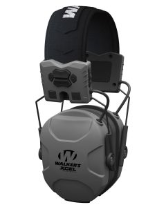 Walker's GWPXSEMBT XCEL 500BT Digital Electronic Muff 26 dB Over the Head Gray/Black Polymer