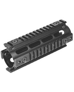 NcStar MAR4S Quad Rail Carbine Length AR-15 Black Hardcoat Anodized Aluminum 6.70"