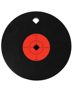 Birchwood Casey 47614 World of Targets Single Hole 10" Pistol/Rifle Black/Orange AR500 Steel Circle w/Crosshair &amp; Diamond 0.38" Thick Hanging