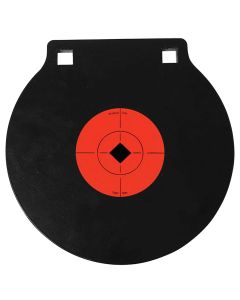 Birchwood Casey 47615 World of Targets Double Hole 10" Pistol/Rifle Black/Orange AR500 Steel Circle w/Crosshair &amp; Diamond 0.38" Thick Hanging