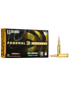 Federal GM65CRD1 Premium Gold Medal 6.5Creedmoor 140gr Sierra MatchKing BTHP 20 Per Box/10 Case