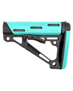 Hogue 13440 OverMolded Collapsible Buttstock Aqua OverMolded Rubber Black Synthetic AR-15, M16 with Mil-Spec Tube (Tube Not Included)