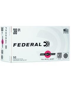 Federal RTP38130 Range &amp; Target38Special 130gr Full Metal Jacket 50 Per Box/20 Case