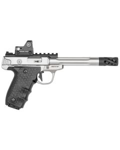 Smith &amp; Wesson 12079 Performance Center Victory Target 22 LR 6" MB 10+1 Stainless Steel Tandemkross Black HiveGrip with Integrated Target Thumb Rest Grip Red Dot