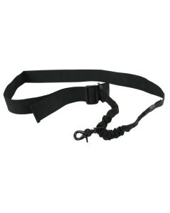 TacFire SL001B Single Point Sling Black Nylon 20"-30" OAL Adjustable Double Bungee Rifle/Shotgun