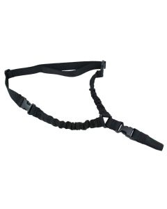 TacFire SL002B One Point Sling Black Nylon 30"-40" OAL Adjustable Double Bungee Rifle