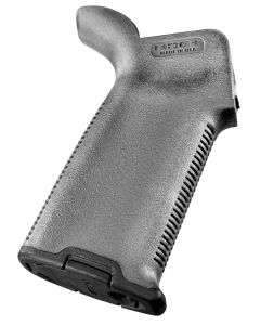 Magpul MAG416GRY MOE+ Grip Gray Textured Polymer w/Rubber Overmold, Fits AR-15/AR-10/M16/M4/M110/SR25