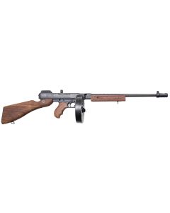 Thompson T1DH 1927A-1 Deluxe 45 ACP Caliber with 18" Barrel, 10+1 Capacity (Drum), Color Case Hardened Metal Finish, American Walnut Wood Stock Grip Right Hand