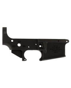 Spikes STLS045 No Logo Stripped Lower Receiver Multi-Caliber 7075-T6 Aluminum Black Anodized for AR-15