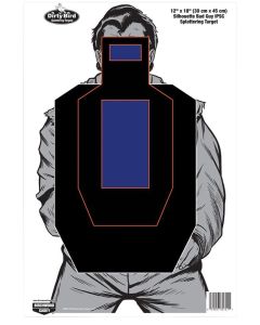 Birchwood Casey 35721 Dirty Bird Bad Guy IPSC Silhouette Tagboard Hanging Pistol 12" x 18" Black/Blue/White 100 Per Pkg