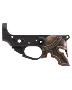 Spikes STLB610PH Rare Breed Spartan Stripped Lower Receiver Multi-Caliber 7075-T6 Aluminum Black Anodized with Painted Front for AR-15