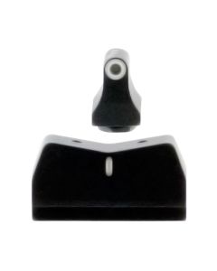 XS Sights GL0004S4 DXW Standard Dot Night Sight Set White Outline Tritium Front/Black/ White Rear/Black Frame, Compatible w/Glock 17/19, Front Post/Rear Dovetail Mount