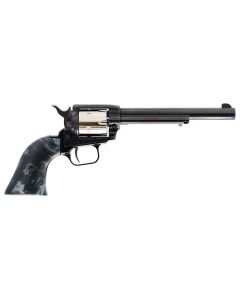 Heritage Mfg RR22TT6BLKPRL Rough Rider Altamont 22 LR 6 Shot, 6.50" Black Oxide Steel Barrel, Black Oxide Zinc Alloy Frame, Matte Stainless Cylinder, Black Pearl Grip, Manual Safety, Exposed Hammer
