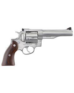 Ruger 5043 Redhawk44 Special/44 Rem Mag 6rd, 5.50" Satin Stainless Steel Barrel, Dual Chambered Satin Stainless Cylinder &amp; Frame, Hardwood Grip