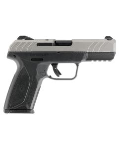 Ruger 3822 Security-9Sports South Exclusive 9mm Luger 15+1 4" Blued Alloy Steel Barrel, Silver Cerakote Serrated Steel Slide, Black Polymer Frame w/Picatinny Rail, Black Polymer Grip, Right Hand