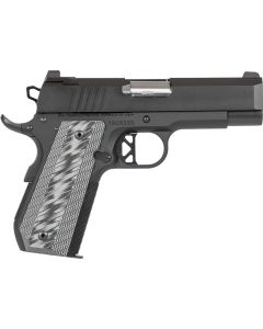 Dan Wesson 01883 ECPCompact Frame 45 ACP 8+1 4" Stainless Bull Barrel Black Duty Serrated Stainless Steel Slide Black Aluminum Frame wBeavertail Black/Gray G10 Grip