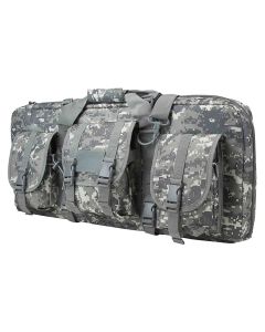 NcStar CVCPD2962D28 VISM Deluxe SubGun Case 28" Digital Camouflage PVC Fabric w/ Exterior Pockets Zippers &amp; Padding for 2 AR or AK Pistols