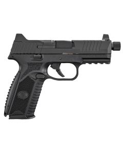 FN 66100375 509T9mm Luger 17+1/24+1, 4.50" Black Steel Threaded Barrel, Matte Black Optic Ready/Serrated Stainless Steel Slide, Matte Black Polymer Frame w/Picatinny Rail