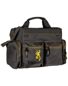 Browning 121095899 Black &amp; Gold Shooter's Bag Black w/Buck Mark Logo Ripstop Polyester