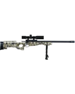 Crickett KSA2151 CPR Complete Package 22 LR Caliber with 1rd Capacity, 16.12" Barrel, Blued Metal Finish &amp; Fixed with Adjustable Cheekpiece Kryptek Camo Stock Right Hand