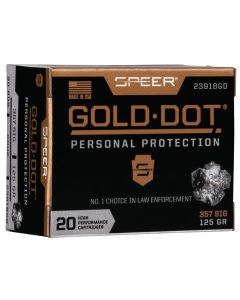 Speer 23918GD Gold Dot Personal Protection 357Sig 125gr Hollow Point 20 Per Box/10 Case
