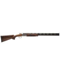Stevens 22179 555 E 16 Gauge 3" 28" Over/Under Vent Rib Barrel, Silver Engraved Receiver, Oiled Turkish Walnut, Includes Five Chokes, Ambidextrous Hand