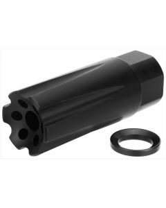 TacFire MZ1020 Linear Compensator Black Nitride Steel with 1/2"-28 tpi Threads, 2.26" OAL &amp; 0.87" Diameter for 5.56x45mm NATO AR-15