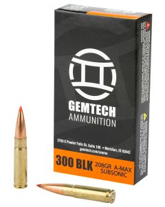 Gemtech 3010163 Subsonic300Blackout 208gr Polymer Tip 20/Box