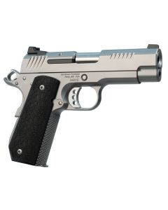 Ed Brown EVOKC9 1911 EVO KC9 9mm Luger 9+1 4" Barrel, Snakeskin Serrated Stainless Steel Bobtail Frame, Serrated Slide w/Recessed Slide Stop, Black G10 Grip