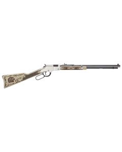 Henry H004AE Golden Boy Silver American Eagle Full Size 22 Short, 22 Long, 22 LR, 16 LR/21 Short, 20" Blued Barrel, Nickel-Plated Metal Finish &amp; Ivory American Walnut Stock Right Hand