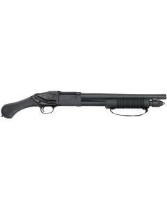 Mossberg 50638 590 Shockwave 12 Gauge Pump 3" 5+1 14.38" Matte Blued Heavy-Walled Barrel, Drilled &amp; Tapped Matte Blued Stainless Steel Receiver, Black Raptor Birdshead Grip, Crimson Trace Lasersaddle