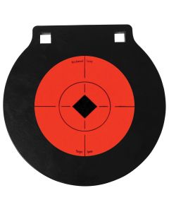 Birchwood Casey 47608 World of Targets Double Hole 6" Black/Orange AR500 Steel Circle w/Crosshair &amp; Diamond Hanging