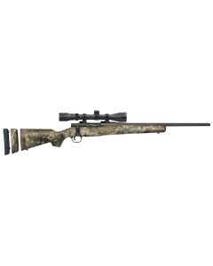 Mossberg 28050 Patriot Super Bantam 6.5 Creedmoor Caliber with 5+1 Capacity, 20" Fluted Barrel, Blued Metal Finish &amp; TrueTimber Strata Synthetic Stock Stock Right Hand (Youth) Includes 3-9x40mm Scope