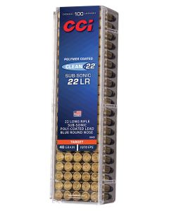 CCI 934CC Clean-22 Subsonic 22LR 40gr Lead Round Nose 100 Per Box/50 Case