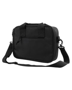 NcStar CPDX2971B VISM Double Pistol Range Bag w/ Mag Pouches Loop Fasteners Zippers Padding &amp; Black Finish