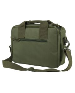 NcStar CPDX2971G VISM Double Pistol Range Bag w/Mag Pouches Heavy Duty Lockable Zippers For Compliance Padded Carry Handle Adjustable Shoulder Strap Green