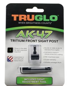 TruGlo TG231AK1 Tritium Rifle Front SightBlack-Green with White Outlinefor AK-47, AKM, AK-74