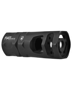 Phase 5 Weapon Systems FATMAN556 FATman Hex Brake Black Parkerized Steel with 1/2"-28 tpi Threads &amp; 3" OAL for 223 Rem, 5.56x45mm NATO AR-Platform
