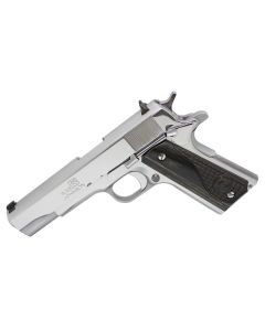 Iver Johnson Arms 1911CHRW 1911 A145 ACP 8+1 5" Stainless Steel Barrel, Bright Polish Chrome Serrated Steel Slide &amp; Frame w/Beavertail, Black Diamondwood Grip