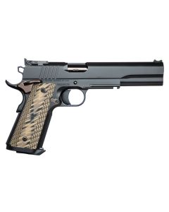 Dan Wesson 01853 Kodiak10mm Auto 8+1 6.03" Bull Barrel, Tri-Tone Black Stainless Steel Serrated Slide &amp; Frame w/Picatinny Accessory Rail &amp; Beavertail, Brown G10 Grip, Includes 2 Magazines