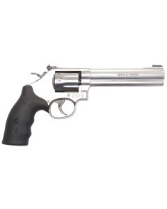 Smith &amp; Wesson 12460 Model 648K-Frame Frame 22 WMR 8 Shot 6" Stainless Steel Barrel, Cylinder &amp; Frame, Black Finger Grooved Grip, Internal Lock Safety, Exposed Hammer